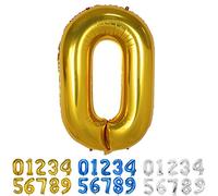 Palloncini Compleanno 0 Anni Oro Palloncino XXL Di 100 Cm Foil Gigante Numero 0 Numeri Gonfiabili Bambino Ragazzo Compleanno Anniversario Decorazione Feste (Oro)