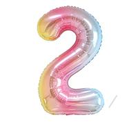 Palloncini compleanno 2 anni-40 pollici-Decorazioni compleanno di un ragazzo e una ragazza di 2 anni-Pallone gonfiabile in foil d'oro 2 anni.