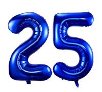 Palloncini Compleanno 25 Anni Blu Scuro, Foil Palloncini Numeri 25, 101 CM Grande Pallone Numero 25/52, Decorazione Palloncino 25 Anni per Uomo Donna Festa di Compleanno Anniversario