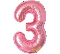 Palloncini compleanno 3 anni-40 pollici-Decorazioni compleanno di un ragazzo e una ragazza di 3 anni-Pallone gonfiabile in foil d'oro 3 anni.