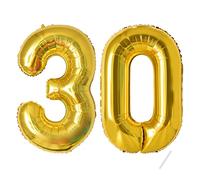Palloncini compleanno 30 anni-40 pollici-Decorazioni compleanno di un ragazzo e una ragazza di 30 anni oro-Pallone gonfiabile in foil d'oro 30 anni.