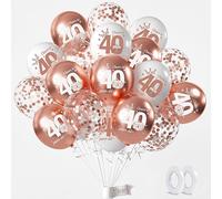Palloncini Compleanno 40 Anni Oro Rosa, Decorazioni Festa Compleanno Decorazioni 40 anni Compleanno per Ragazzo Ragazze, Oro Rosa Palloncini Compleanno 40 anni per Decorazioni Festa 40 Compleanno