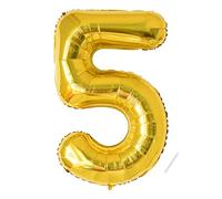 Palloncini compleanno 5 anni-40 pollici-Decorazioni compleanno di un ragazzo e una ragazza di 5 anni-Pallone gonfiabile in foil d'oro 5 anni.