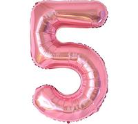 Palloncini compleanno 5 anni-40 pollici-Decorazioni compleanno di un ragazzo e una ragazza di 5 anni-Pallone gonfiabile in foil d'oro 5 anni.