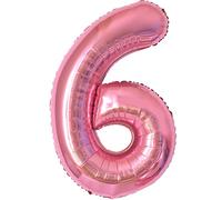 Palloncini compleanno 6 anni-40 pollici-Decorazioni compleanno di un ragazzo e una ragazza di 6 anni-Pallone gonfiabile in foil d'oro 6 anni.