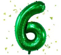 Palloncini Compleanno 6 Anni Verde scuro ,40 Pollici Verde scuro Palloncino Numero 6，Palloncini 6 Anni Compleanno ,Palloncini 6 Anni per Feste di Compleanno Anniversario Baby Shower Decorazioni