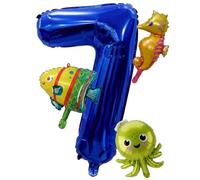 Palloncini Compleanno 7 Anni,3PCS Mini Palloncino con Animali Marini | Palloncini Compleanno 7 Anni,3PCS Mini Palloncino con Animali Marini,Numero 7 palloncinos,palloncinis tema mare,per feste 7°