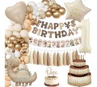 Palloncini Compleanno Dinosauri 1 Anno, Decorazioni Compleanno Bimba Bimbo Albicocca Oro, Palloncini Dinosauri Fiesta de Primer Cumpleaños, Ghirlanda 12 Mesi Addobbi Compleanno Ragazza Ragazzi 1 Anno