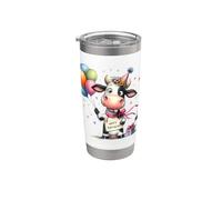 Palloncini con cappello a forma di mucca per compleanno Bicchiere termico in acciaio inox doppia parete