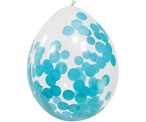 Palloncini con coriandoli blu 30 cm - 4 pezzi