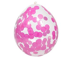 Palloncini con coriandoli rosa 30 cm - 4 pezzi