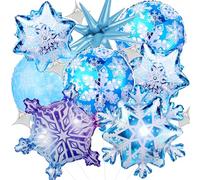 Palloncini con fiocco di neve - 18 pezzi palloncini regina di neve, fiocchi di neve, fiocco di neve, palloncino per decorazioni per feste