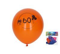 Palloncini con il numero 60, 30 cm, mix di colori, confezione da 5 pezzi