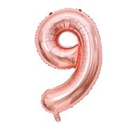 Palloncini con numeri in oro rosa, 101,6 cm, grandi numeri 9, in mylar, per ragazze, donne, feste di compleanno (oro rosa, numero 9)