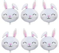 Palloncini Coniglio di Pasqua, 6 Pezzi Elio Palloncino per Decorazione Feste, Anniversari, Baby Shower