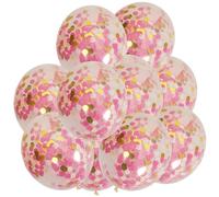 Palloncini Coriandoli In Oro - Palloncino Decorativo In Lattice Da 12 Pollici Glitter Multicolore Riempiti | Ornamento Festa Di 100 Colpi Con Finitura Trasparente E Carta Dorata Per Eventi