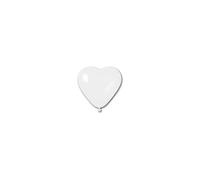 Palloncini Cuore Biodegradabili Lattice Colore Bianco Standard 16 Cm 100 PZ