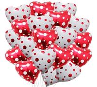 Palloncini Cuore Rosso 20 Pezzi San Valentino Palloncini a Forma di Cuore Rossi e Bianchi Palloncini San Valentino Decorazioni Ristorante Casa Decorazioni Kit Romantico di Candele e Petali (20 Pezzi)