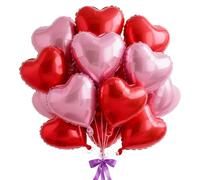 Palloncini Cuore Rosso Rosa, 18 pollici Palloncino Foglio Cuore Rosa, Palloncini a Cuores Elio, Rosso Rosa Palloncino a Forma di Cuores Per Matrimonio, San Valentino, Anniversario, Bambini Doccia