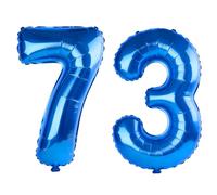 Palloncini da 100 cm con numero 73 per decorazioni per feste di 73° compleanno, 0-100 palloncini digitali grandi n. 73 blu scuro per donne, uomini e nonni, palloncini con numero in lamina di elio per