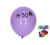 Palloncini da 30 cm con il numero 50, mix di colori - set da 5 pz