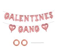 Palloncini da 40,6 cm con lettere Galentine, palloncini a forma di cuore da 45,7 cm, per San Valentino, palloncini in lamina d'amore, per matrimoni, fidanzamenti, galentine, festa della sposa