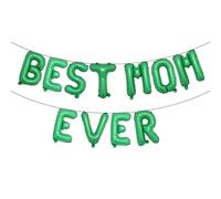 Palloncini da 40,6 cm con scritta in inglese "Best Mom Ever", per compleanno della mamma, festa della mamma, eventi, con scritta "I Love You Best Mom Ever Thank Giving", palloncini per feste (Best mom