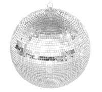 Palloncini da discoteca decorativi, palla a specchio in vetro, 30,5 cm/40,6 cm, palline riflettenti con anello per appenderle, dorate, per dj club, palcoscenico, matrimoni, vacanze, bar, feste