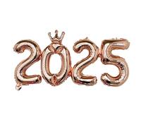 Palloncini da festa 2025,Palloncini numerati 2025 - Decorazioni numerate di Capodanno,Numeri di alluminio per matrimoni, feste di compleanno, feste di festa