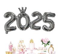 Palloncini da festa 2025,Palloncini numerati 2025 - in alluminio per decorazione di vacanze - Numeri di palloncini in alluminio per matrimoni, feste di compleanno, feste di festa