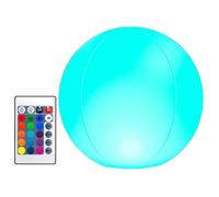 Palloncini da spiaggia a LED - Palloncino da spiaggia luminoso a LED 16 colori con telecomando, giocattolo da piscina gonfiabile con 16 colori di luce e 4 modalità di illuminazione, decorazione per