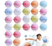 Palloncini d'Acqua, 24 Pezzi Bombe d'acqua Ricaricabili, Bombe d'acqua Ricaricabili Facile da Riempire per Bambini e Adulti per Estivi Piscina Spiaggia Giardino Palloncini Gioco per Bambini e Adulti