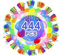 Palloncini d'acqua autosigillanti, 444 pezzi, bombe d'acqua a riempimento rapido con 3 connettori per rubinetto, palloncini riutilizzabili per bambini e adulti, facili da riempire, palloncini colorati