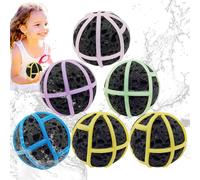 Palloncini d'acqua di spugna, palline d'acqua in silicone,6 palline di spugna per argano ricaricabili in silicone - Giocattoli per attività all'aperto, divertenti giochi da piscina da spiaggia