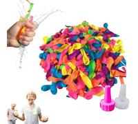 Palloncini d'acqua, palloncini multicolore, giochi di lotta per schizzi estivi, include 2 ugelli per tubi, palloncini colorati ideali per feste estive (500 pezzi)