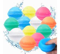 Palloncini D'acqua Riutilizzabili 12PCS Gavettoni Acqua Autosigillanti Non Magnetico Silicone Prova di Perdite Bombe Acqua Riempimento Rapido in Un Secondo Giocattoli D'acqua Borsa a Rete Inclusa