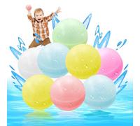 Palloncini d'Acqua Riutilizzabili,24 Pezzi Gavettoni Riutilizzabili, Autosigillanti e Riempimento Rapido Gavettoni con Borsa a Rete, Bombe da Acqua Palloncini per Spiaggia, Piscina, Giardini