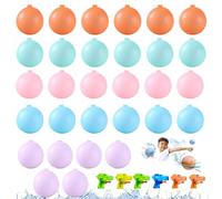 Palloncini D'acqua Riutilizzabili,30PCS Bombe D'acqua a Chiusura Automatica,Palloncini d'Acqua,Gavettoni Riutilizzabili,Palloncini D'acqua a Riempimento Rapido,Colorato Bombe D'acqua Palloncini