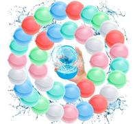 Palloncini d'acqua Riutilizzabili,36 PCS Autosigillanti e Riempimento rapido gavettoni, Bombes D'acqua a Riempimento Rapido per Feste Estive Piscina Spiaggia Giardino Palloncini Gioco(B)