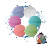 Palloncini D'acqua Riutilizzabili 6 Pezzi Silicone Colorato Bombe D'acqua con Borsa a Rete Gavettoni Riutilizzabili Riempimento Rapido Bombe d'acqua in Silicone per Parco Acquatico Giochi all'aperto
