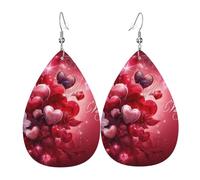 Palloncini D'Amore Per San Valentine Donna Orecchini Ecopelle Orecchino Goccia Pendenti