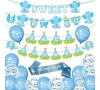 Palloncini decorativi per baby shower per bambino - Elefante blu dolce ghirlanda mamma per essere fascia coriandoli palloncino (decorazioni per baby shower elefante bule)