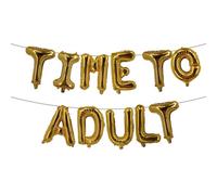 Palloncini decorativi per feste a tema Padrino, 40,6 cm, con frasi e parole a tema (oro, tempo per adulti)