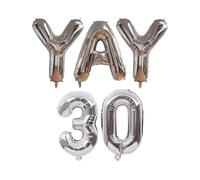 Palloncini decorativi per feste a tema Padrino, 40,6 cm, con parole e frasi a tema (argento, YAY 30)