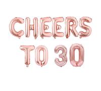 Palloncini decorativi per feste a tema Padrino, 40,6 cm, con parole e frasi a tema (oro rosa, Cheers 30)