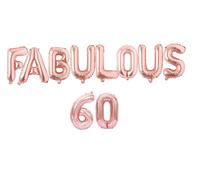 Palloncini decorativi per feste a tema Padrino, 40,6 cm, con parole e frasi a tema (oro rosa, favolosi 60)