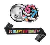 Palloncini decorativi per feste di compleanno, 32 pezzi, a quadretti neri e bianchi, divertenti, numero 6, 7, in lamina per corse 6, sette Er Sie per bambini, ragazze, anniversari, lauree, altre