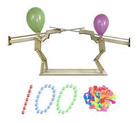Palloncini di Battle Woodbot - Set di giochi a palloncini per burattini in legno | Battaglia fatta a mano | Strategy Board Game Interactive per il gioco indoor, giochi per genitore-figlio, feste