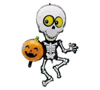 Palloncini di Halloween, simpatici palloncini in lamina a forma di teschio, per decorazioni per feste adatte alla famiglia, attività in classe e celebrazioni di Halloween a tema cartone animato