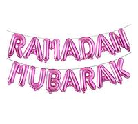 Palloncini Eid Mubarak, 40,6 cm in oro rosa, decorazione per feste, decorazioni Ramadan, palloncini EID dorati per palloni musulmani EID (Ramadan Rose Red)